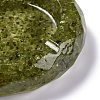 Resin with Natural Peridot Chip Stones Ashtray DJEW-F015-06D-2