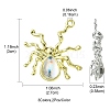 6Pcs 3 Colors Halloween Rack Plating Alloy Pendants PALLOY-FS0001-03-4