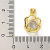 Rack Plating Brass Micro Pave Cubic Zirconia Pendants KK-C074-10G-3