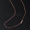 1.5mm Rack Plating Brass Singapore Chain Necklaces for Women Men MAK-L044-28RG-3