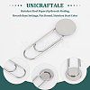 Unicraftale 30Pcs 304 Stainless Steel Paperclip Brooch Finding FIND-UN0002-45-5