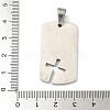 304 Stainless Steel Rhinestone Stamping Blank Tag Pendants STAS-G346-16P-3