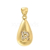 Rack Plating Brass Micro Pave Cubic Zirconia Pendants KK-L226-102G-R-1