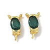Brass Pave Single Cubic Zirconia Peg Bails Pin Charms KK-D226-01G-02-1