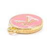 Golden Plated Alloy Enamel Charms X-ENAM-Q437-14K-2