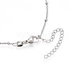 Round Brass Curb Chain Necklaces for Women NJEW-G084-18P-2