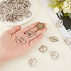 40Pcs 1-Hole Alloy Shank Buttons BUTT-MA0001-18P-3