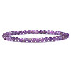 4mm Round Natural Amethyst Beads Bracelet for Men KG3069-35-1