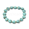 Heart Beads Stretch Bracelet for Girl Women BJEW-JB06938-02-1