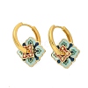 Brass Rhombus Hoop Earrings EJEW-R016-13G-04-4