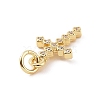 Brass Micro Pave Cubic Zirconia Charms KK-C012-43G-3