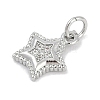 Brass Micro Pave Cubic Zirconia Pendants KK-Q028-39P-2