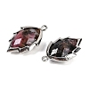 Natural Rhodonite Faceted Leaf Pendants G-I375-04P-04-2