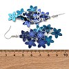 430 Stainless Steel Flower Dangle Earrings EJEW-A137-07P-04-5