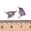 Brass Pave Cubic Zirconia Charms CU-CBA6A75-04P-05-3