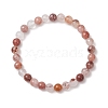 Natural Multi-Color Rutilated Quartz Beaded Stretch Bracelets for Women BJEW-JB13466-2