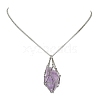 201 Stainless Steel Macrame Pouch Empty Stone Holder Necklace Making with 304 Stainless Steel Chains NJEW-JN04432-02-6
