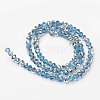 Electroplate Transparent Glass Beads Strands LS-EGLA-A034-T8mm-M18-2