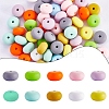 20Pcs 10 Colors Rondelle Silicone Beads JX323A-01-1