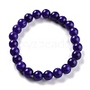 Dyed Natural Jade Beads Stretch Bracelets BJEW-J183-B-14-1