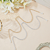 2Pcs 2 Colors Alloy Twisted Nose Chains Face Chains with Teardrop Plastic Imitation Pearl PURS-CY0001-01-7