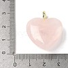 Natural Rose Quartz Pendants X-G-C274-04H-3