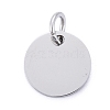 Tarnish Resistant 201 Stainless Steel Pendants STAS-S105-T637-1-10-2