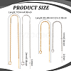 BENECREAT 8Pcs 4 Style Brass Stud Earring Findings KK-BC0011-84-2