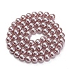 Baking Painted Pearlized Glass Pearl Round Bead Strands PEAR-H019-02B-03-3