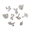  Tibetan Style Alloy Frog Shape Pendants & Rhinestone Settings TIBEP-TA0002-34AS-RS-5