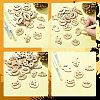 25Pcs Halloween Theme Wood Cabochons WOOD-CJC0005-56-6