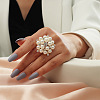 Alloy Rhinestone Adjustable Rings MG4570-2-2