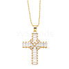 Brass Micro Pave Cubic Zirconia Pendant Necklaces PW-WG30431-02-1