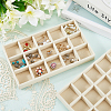 15 Grids Rectangle Wood Covered with Velvet Jewelry Trinket Display Trays AJEW-WH20054-062G-01-3