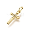 Brass Micro Pave Cubic Zirconia Pendants KK-Z100-39G-01-2