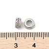 Brass Micro Pave Cubic Zirconia European Beads KK-P297-04A-P-2