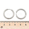 Tarnish Resistant 304 Stainless Steel Huggie Hoop Earrings EJEW-F111B-21mm-P-5