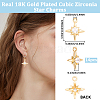 14Pcs Brass Micro Pave Cubic Zirconia Pendants KK-BBC0028-17-2