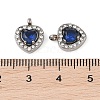 304 Stainless Steel Cubic Zirconia Pendants STAS-A076-02P-02-3