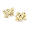 Brass Micro Pave Clear Cubic Zirconia Pendants ZIRC-P120-13G-2