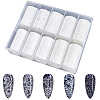 10 Rolls PET Lace Flower Nail Foils Floral Transfer Paper STIC-WH20010-16F-1