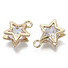 Brass Micro Cubic Zirconia Charms X-KK-N235-034A-2