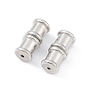 Anti-Tarnish Rhodium Plated 925 Sterling Silver Screw Clasps STER-K173-06P-1