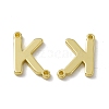 Rack Plating Brass Letter Connector Charms KK-C007-38G-K-2