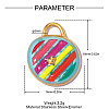 304 Stainless Steel Enamel Pendants STAS-OY014-23G-2
