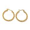 Ion Plating(IP) 304 Stainless Steel Hoop Earrings for Women EJEW-Z066-03G-1