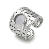 304 Stainless Steel Cuff Ring Components SA-CBA37BC-15A-P-1