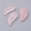 Natural Rose Quartz Pendants X-G-E435-B-17-1