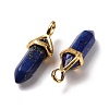 Natural Lapis Lazuli Pointed Pendants G-K329-30G-3