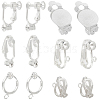 36Pcs 6 Styles Brass Clip-on Earring Converters Findings KK-SC0004-73-1
